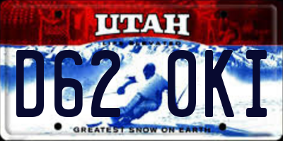 UT license plate D620KI