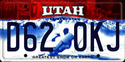 UT license plate D620KJ