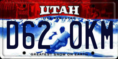 UT license plate D620KM