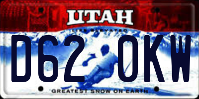 UT license plate D620KW