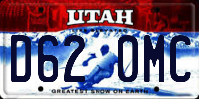 UT license plate D620MC