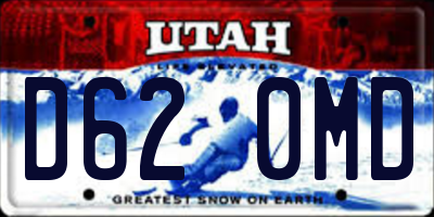 UT license plate D620MD