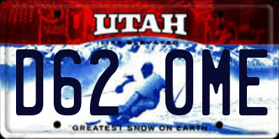 UT license plate D620ME