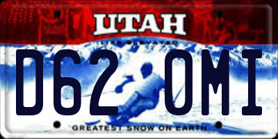 UT license plate D620MI