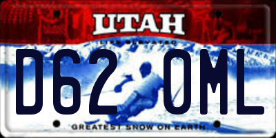 UT license plate D620ML