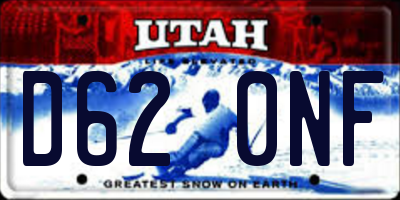UT license plate D620NF