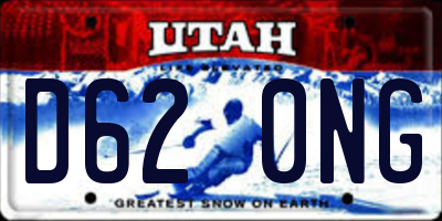 UT license plate D620NG