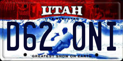 UT license plate D620NI