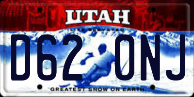 UT license plate D620NJ