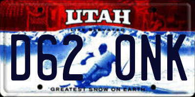 UT license plate D620NK