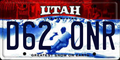 UT license plate D620NR