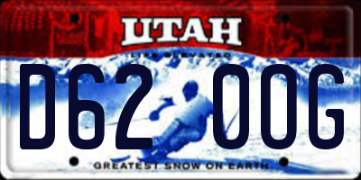 UT license plate D620OG