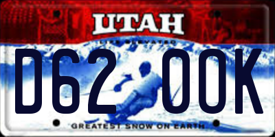 UT license plate D620OK