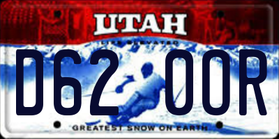 UT license plate D620OR