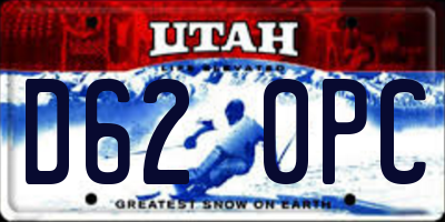 UT license plate D620PC