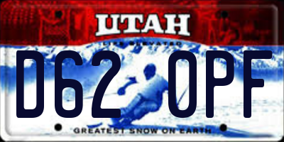UT license plate D620PF