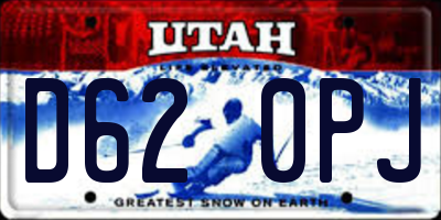 UT license plate D620PJ