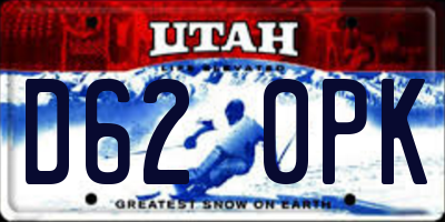 UT license plate D620PK
