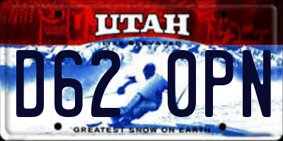UT license plate D620PN