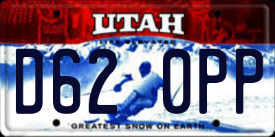 UT license plate D620PP