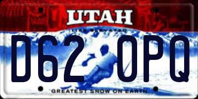 UT license plate D620PQ