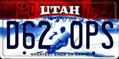 UT license plate D620PS