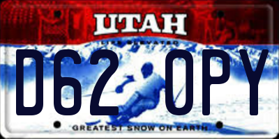 UT license plate D620PY