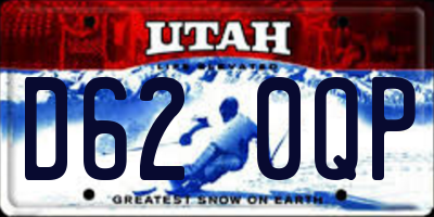 UT license plate D620QP