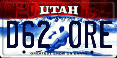 UT license plate D620RE