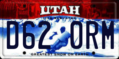 UT license plate D620RM