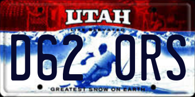 UT license plate D620RS
