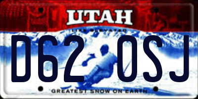 UT license plate D620SJ