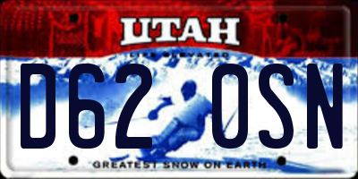 UT license plate D620SN