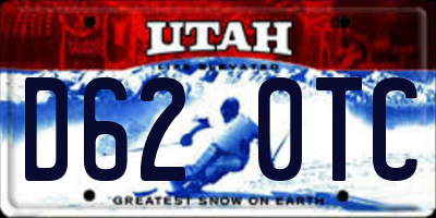 UT license plate D620TC