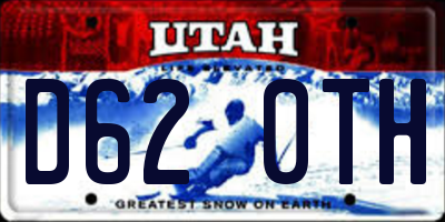 UT license plate D620TH
