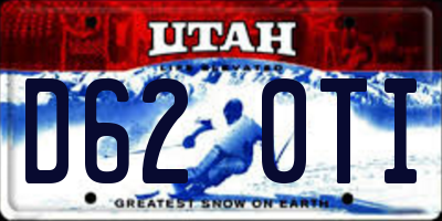 UT license plate D620TI