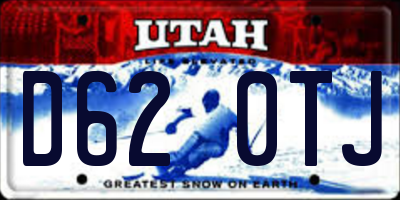UT license plate D620TJ