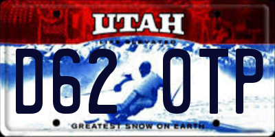 UT license plate D620TP