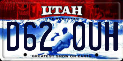 UT license plate D620UH