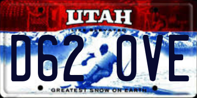 UT license plate D620VE