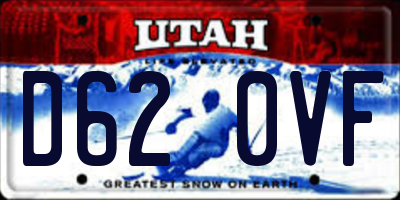 UT license plate D620VF