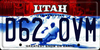 UT license plate D620VM