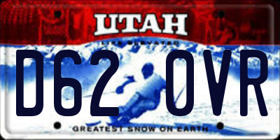 UT license plate D620VR