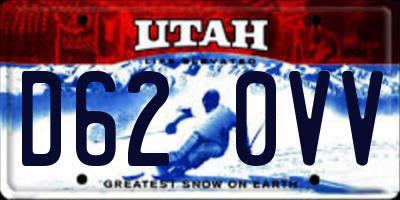 UT license plate D620VV
