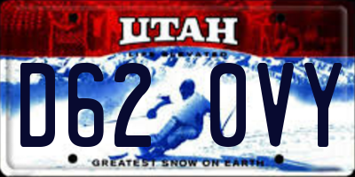 UT license plate D620VY