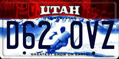 UT license plate D620VZ