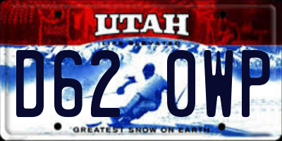 UT license plate D620WP