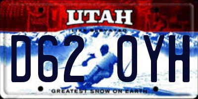UT license plate D620YH