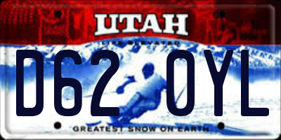 UT license plate D620YL