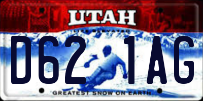 UT license plate D621AG